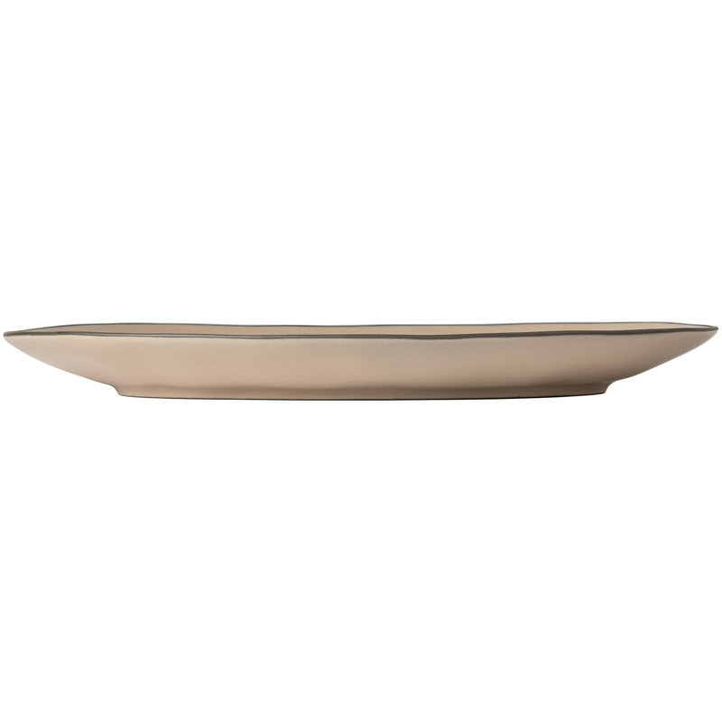 Stacked Organic Stoneware Platter, Salt