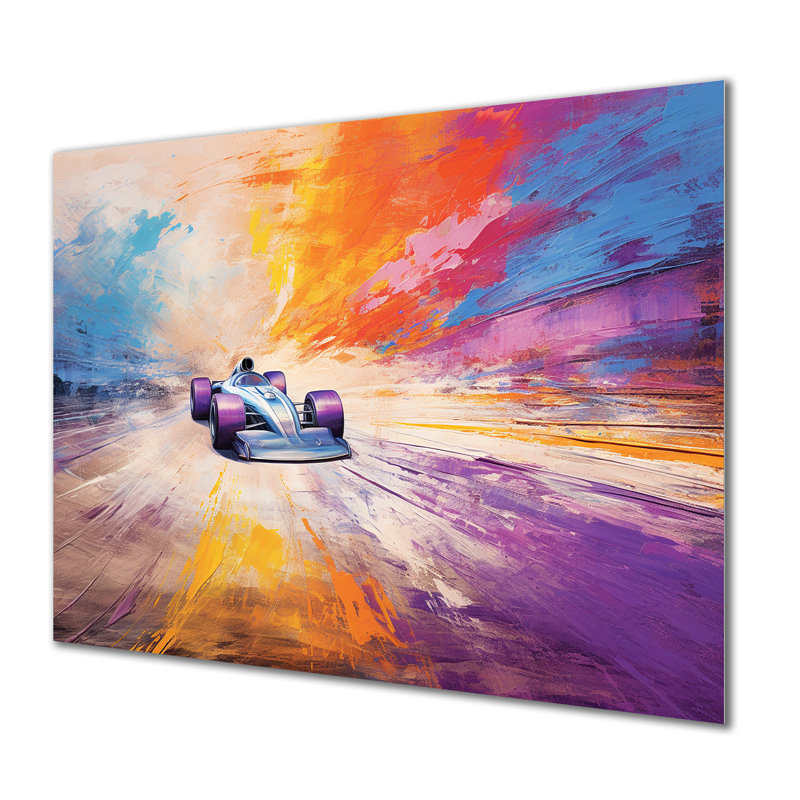 Coloré formule voiture course piste II, H 12 po x l 20 po x P 1 po
