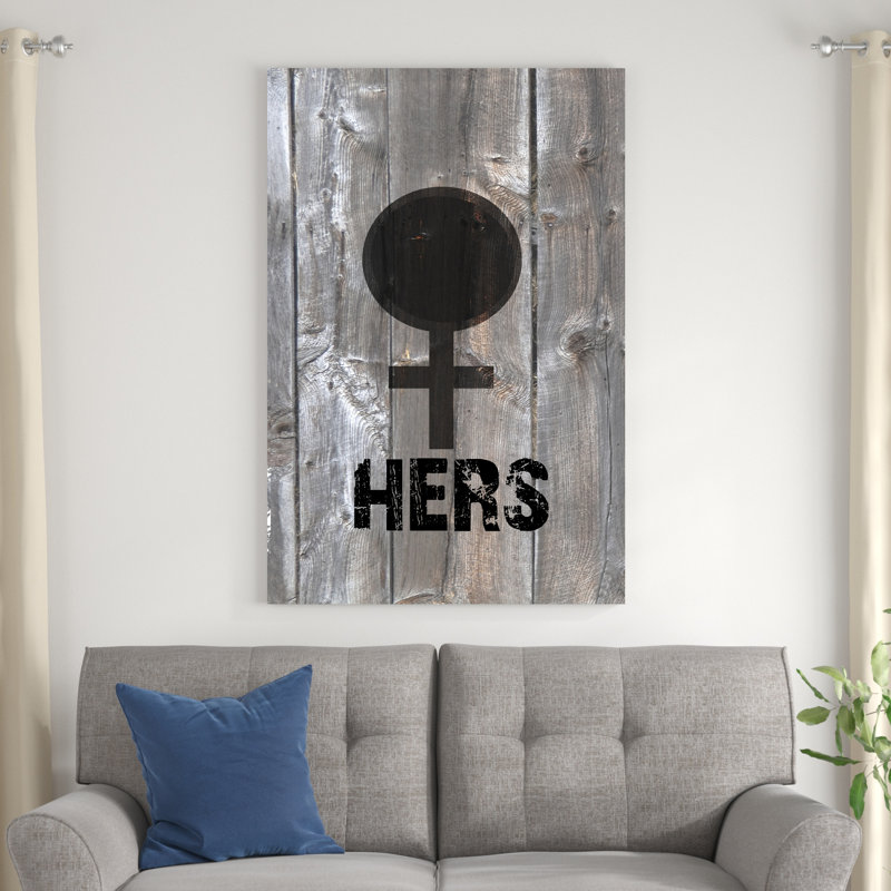 " His-N-Hers I " Painting Print, 48" H x 32" W x 1.25" D