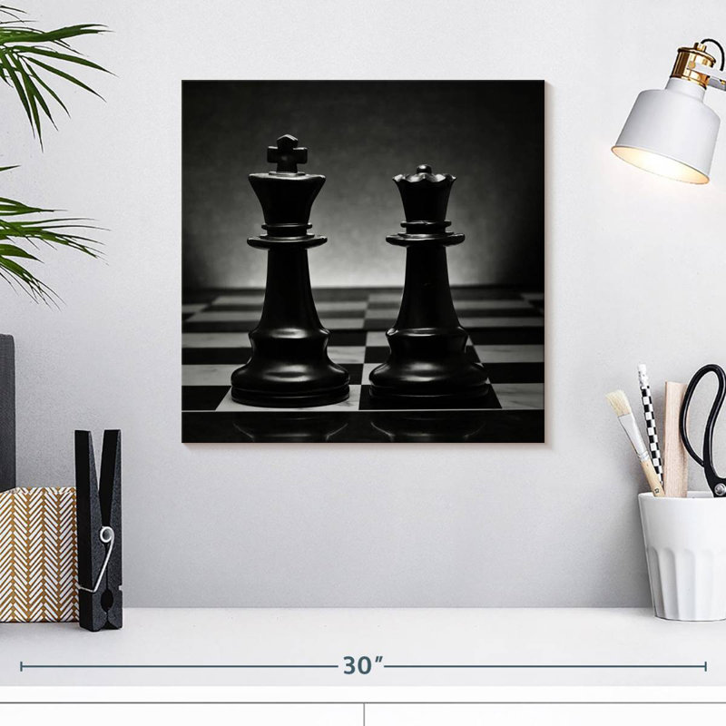 Senne Black Chess Pair, 16" H x 16" W