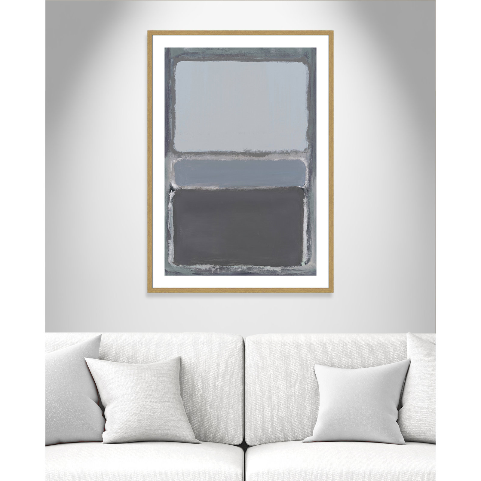Cade "Morning Dew 2" Print by Filippo Ioco, 41.5" H x 29.5" W x 0.75" D, Beige Wood Framed Paper