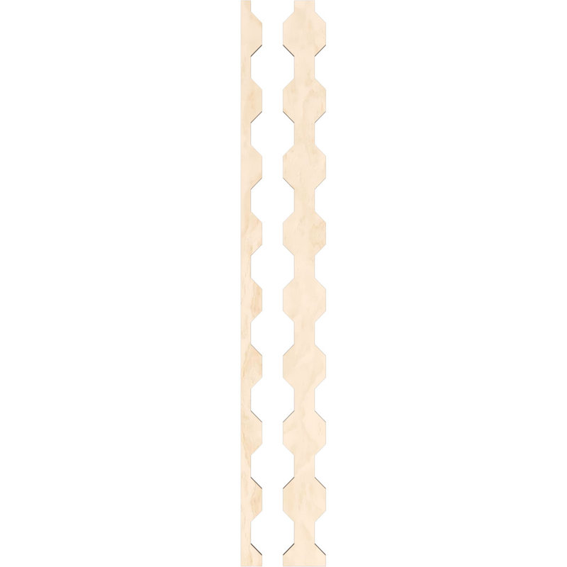 Pontiac Birch Adjustable Decorative Wood Slat Wall Panel Kit