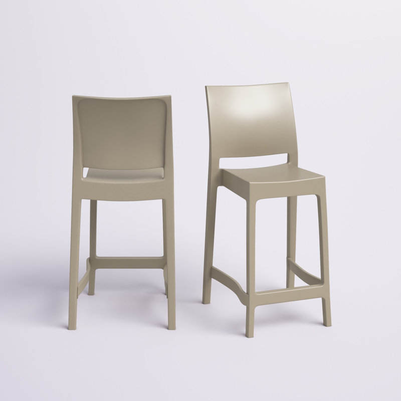 Tabouret de bar Adrienne, Taupe, 29.5"