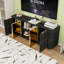 Meuble télé avec armoire de rangement et tablettes