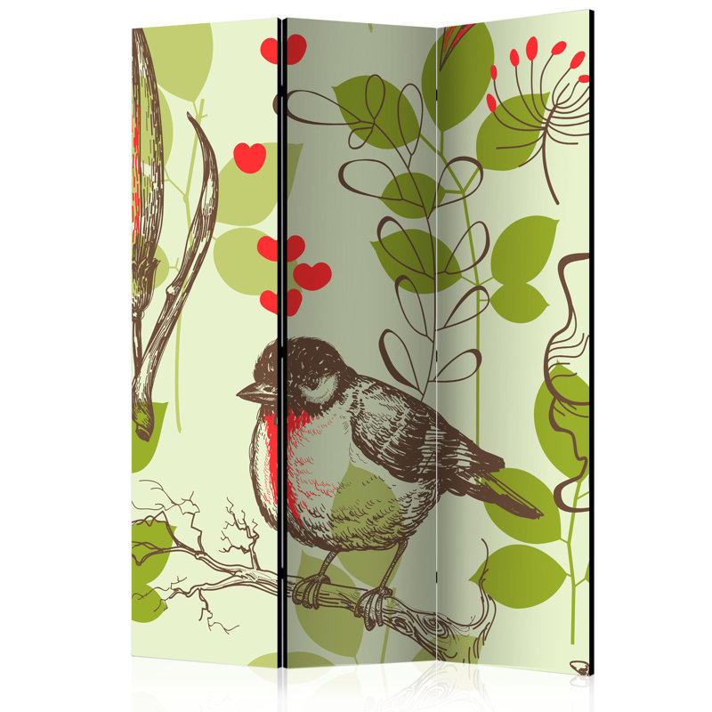 Hrahad 172cm H Solid Wood Folding Room Divider, 3