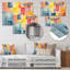 Mid-Century Pastel Color Cubes II - Art mural géométrique en métal MT137613-1374143733