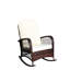 Chaise berçante d'extérieur en osier à assise large (sans la table)-1071126823