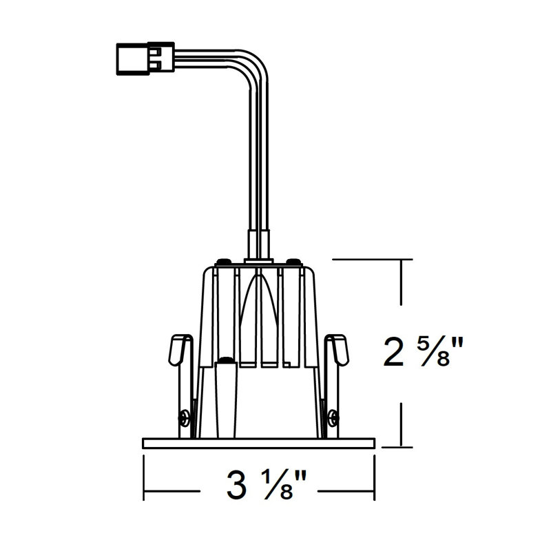 Ensemble d'éclairage encastré 3,13 "Remodel LED Retrofit, Noir