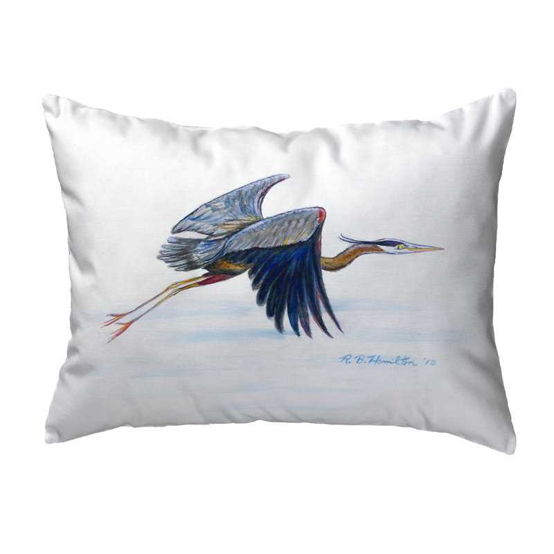  Coussin lombaire intérieur / extérieur Eddie's Heron, H 16 po x l 20 po x P 6 po, Blanc