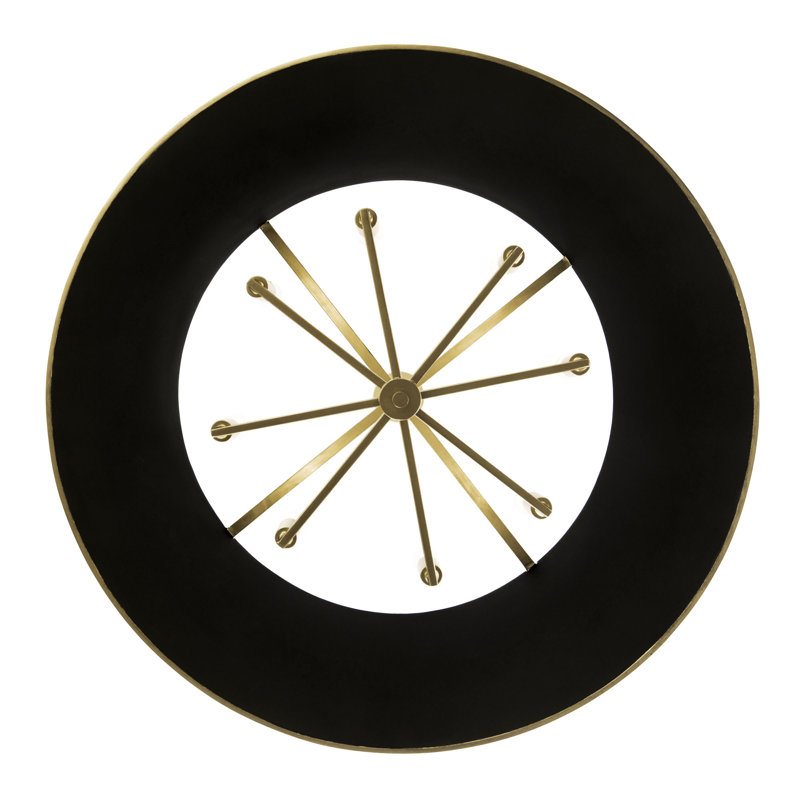 Luminaire suspendu 8 lumières Coco, Noir mat / or français, Noir mat, 8