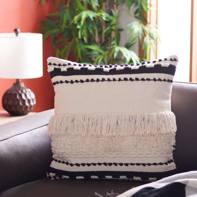 Vanka Fringed Cotton Throw Pillow