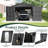 Outdoor Metal Garage Shed, Extra Large Metal Carport With Lockable Double Hinged Doors, Heavy Duty Car Shelter For Car, Truck, Motorcycle And Lawn Equipment, Dark Grey-124385909