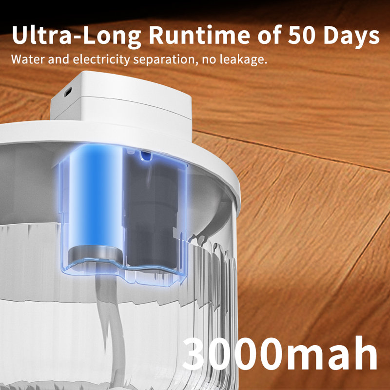 Fontaine à chat automatique, réservoir transparent 2000 ml avec capteur de mouvement, aucune recharge quotidienne nécessaire, pompe silencieuse étanche