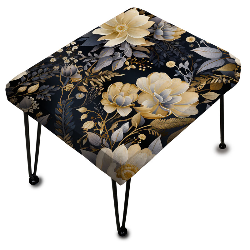 Motif botanique de jardin enchanté - Repose-pieds rectangulaire floral