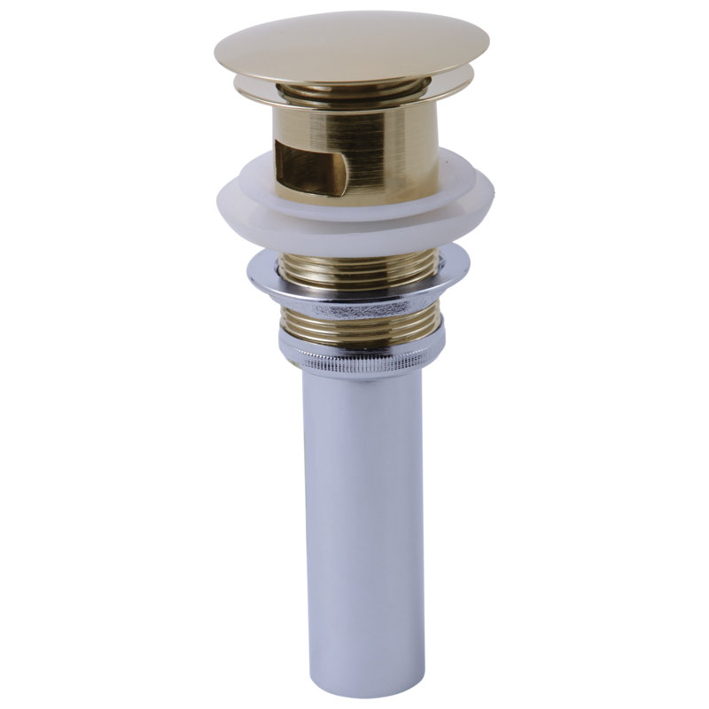 Push Button Pop-Up With Overflow, Brilliance Polished Nickel