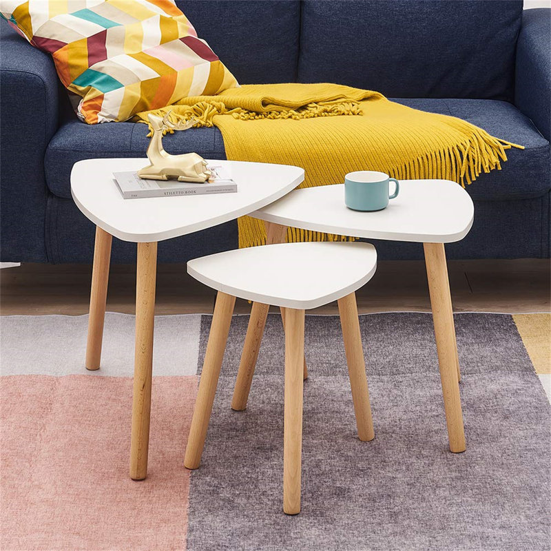 Poirier Nesting Tables, White