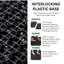 Motif de galets 12 po x 12 po à emboîtement en plastique imperméable noir (60 pièces)