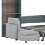 Queen Size Murphy Bed With Three Seater L Shaped Sofa And Storage Shelves-108195640