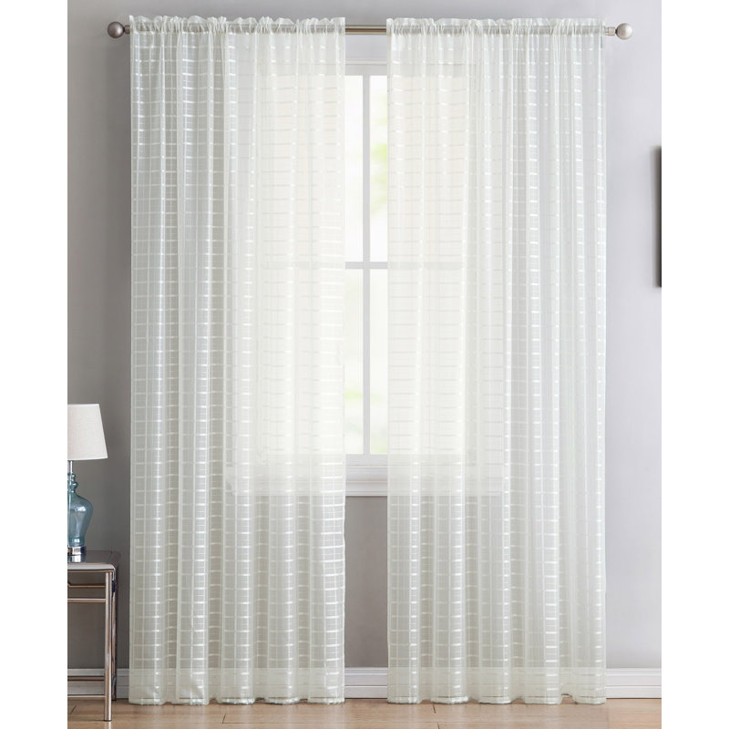 Bernardita Sheer Curtain Pair, Beige