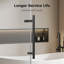Portes de douche et baignoire à fermeture douce, verre mat noir de 8 mm pour maison moderne