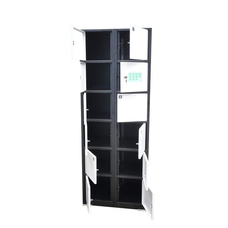 Casier d'accès à écran tactile 12 emplacements FixtureDisplays® 26,8 po x 70,8 po x 18 po, contrôle par ordinateur, accès intelligent, modes privé et public, extra robuste, à déterminer 18349-TOUCHSCREEN