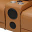 Canapé modulaire inclinable électrique en cuir 6 pièces de 113 po avec appuis-tête réglables, console de rangement, éclairage DEL et haut-parleurs Bluetooth-130714113
