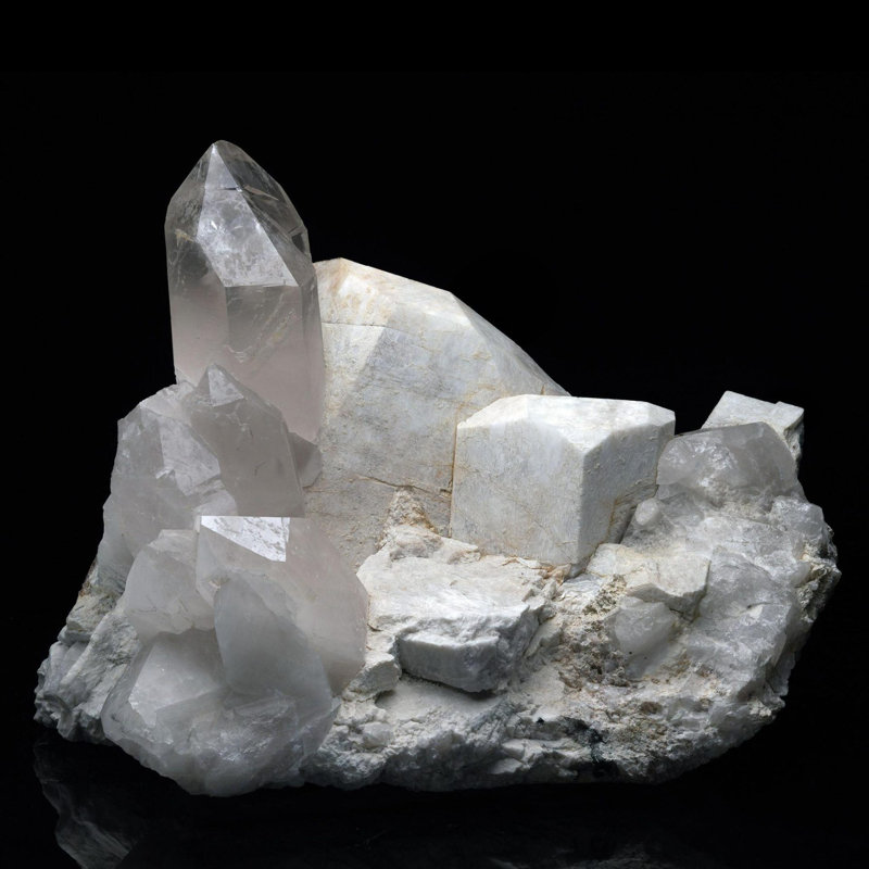 Quartz sur feldspath