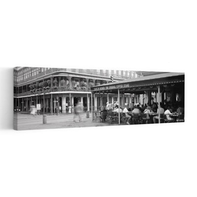 Cafe Du Monde French Quarter New Orleans LA by James Schwabel - Wrapped Canvas Panoramic Print