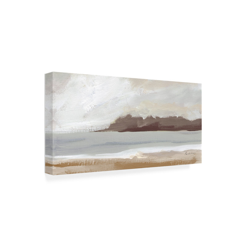  «Pamela Munger Lake Beach», art mural neutre sur toile, H 24 po x l 47 po