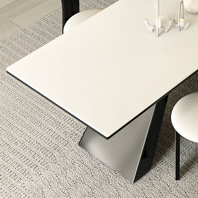 Minimalist rectangular dining table