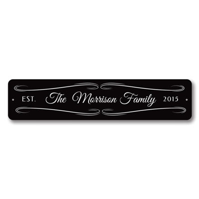 Last Name Wedding Custom Aluminum Sign
