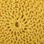 Pouf tricoté rond en coton, jaune