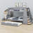 Bunk Bed With Trundle,Built-In Desk,Drawers And Shelf-1745857521
