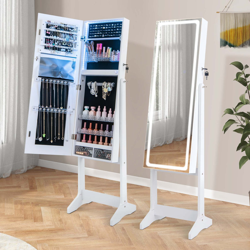 Armoire pour bijoux Gwena, Blanc