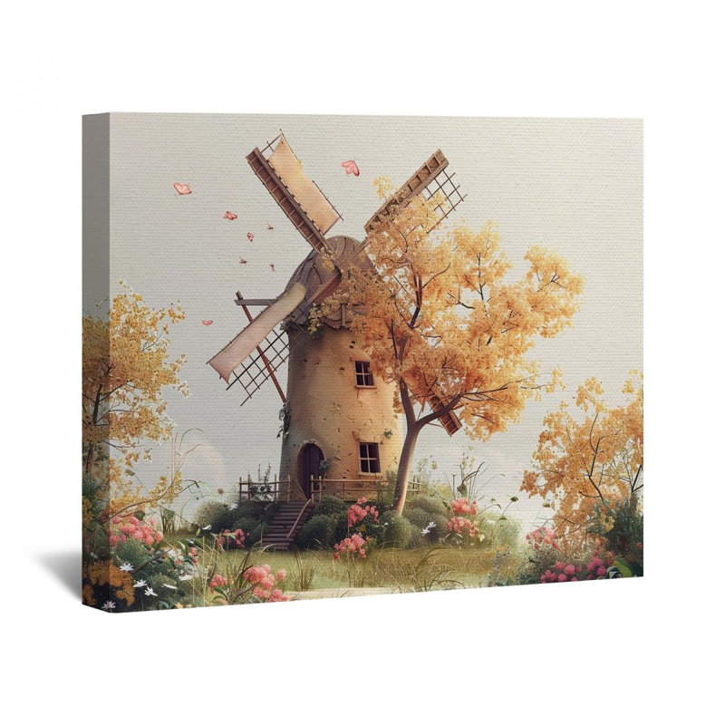 " Windmill ", 12" H x 12" W x 3" D