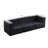 91" Modular Sofa Couch Modern Compressed Sofa 3-Seat Foam Couch for Living Room, Apartment, Studio, Office (Black)