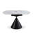 Buckingham Modern Extendable Round Dining Table With White Sintered Stone Table Top - Seats Up To 4