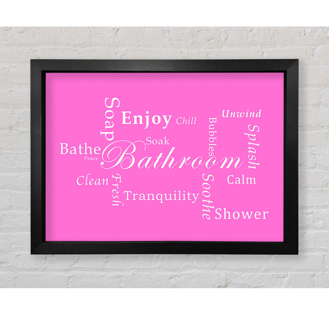 Badezimmer Zitat Badezimmer Tranquility Vivid Pink - Druck