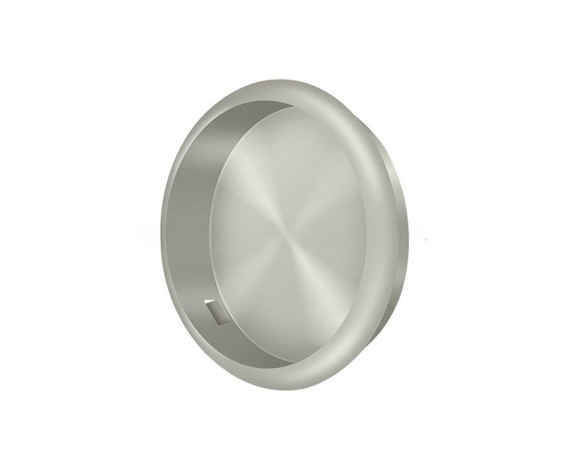 Poignée encastrée Deltana Rond Diamètre de 2 1/8 po; finition nickel satiné, Nickel satiné