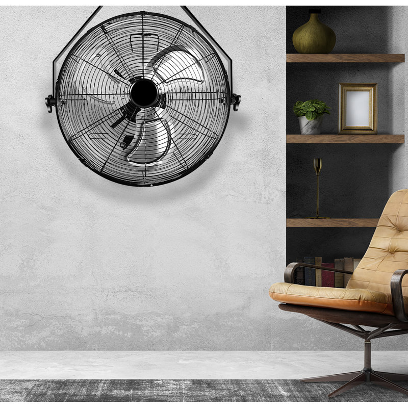 Ventilateur industriel mural, circulation d'air à 3 vitesses, pour l'extérieur / l'intérieur, H 20 po x l 20 po x P 20 po