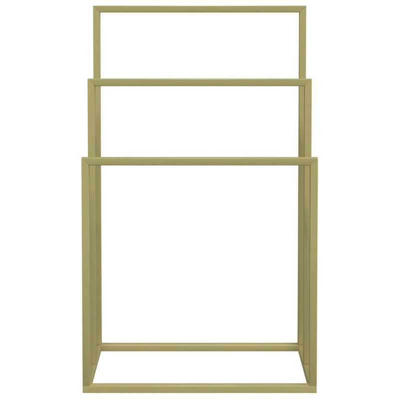 Gold Iron Freestanding 2-Tier Towel Rack