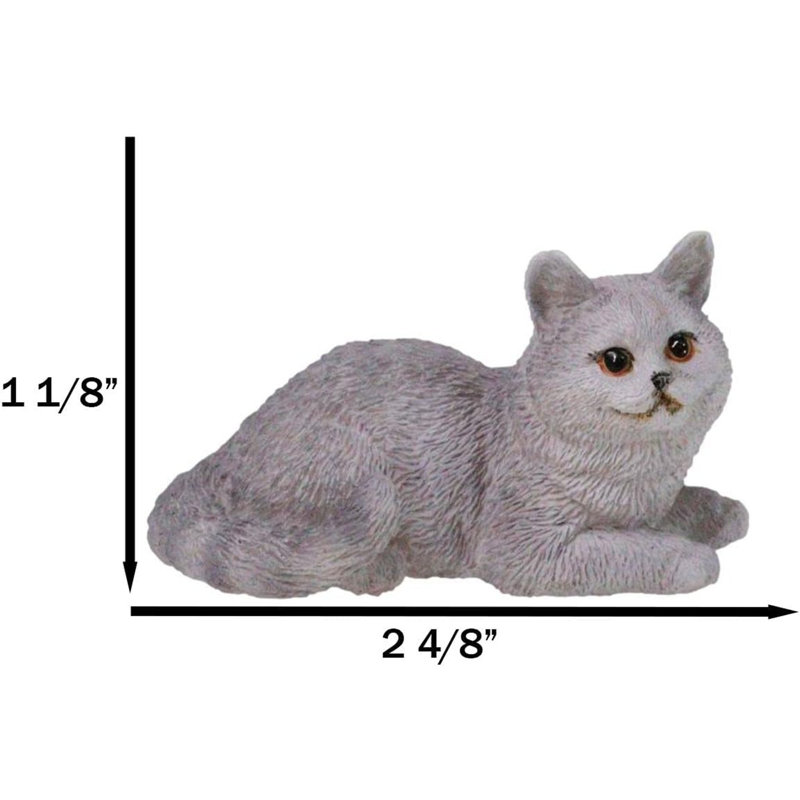 Mini-figurine réaliste de chat chaton gris