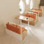Bancs décontractés de style crème et café décontracté