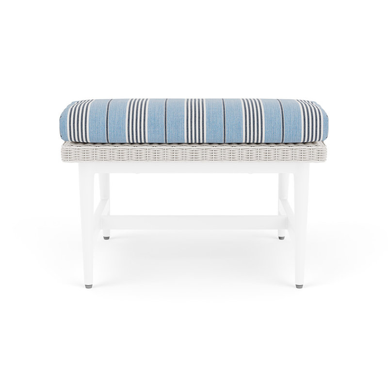 Cascade Outdoor Ottoman, Hansen Sky, White