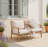 Ornella Solid Wood Patio Loveseat With Cushions