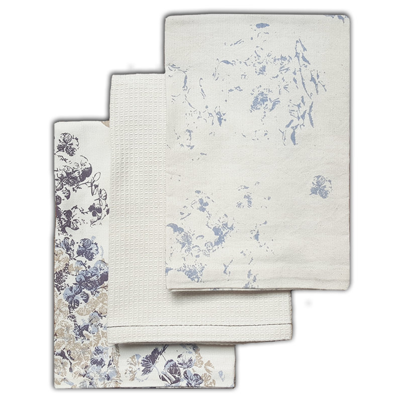 Bonnefoy Cotton Waffle Kitchen Towel, Blue