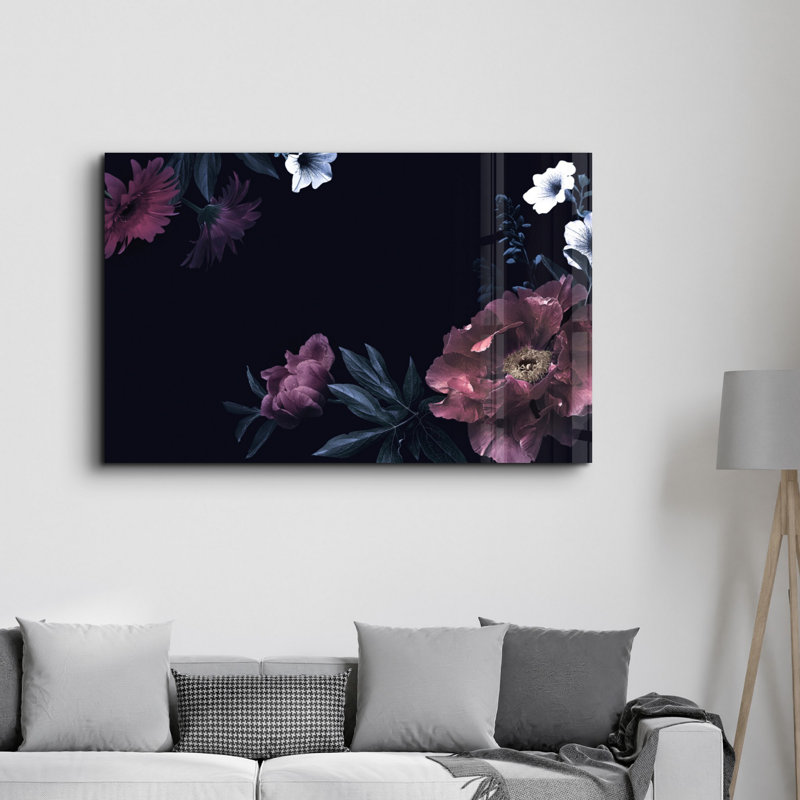 Élégante peinture murale en verre trempé de 13,8 po x 21,7 po | 100% verre trempé, épaisseur: 0,16 pouce | Imprimé UV pour des couleurs éclatantes | Parfait pour la décoration intérieure, le salon et les espaces de bureau
