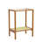Bamworld Rattan Side Table Living Room Glasstop Night Stand Boho End Table 2-Tier With Storage Mid Century Modern Bedside Table For Small Spaces Narrow Coffee Table Bamboo