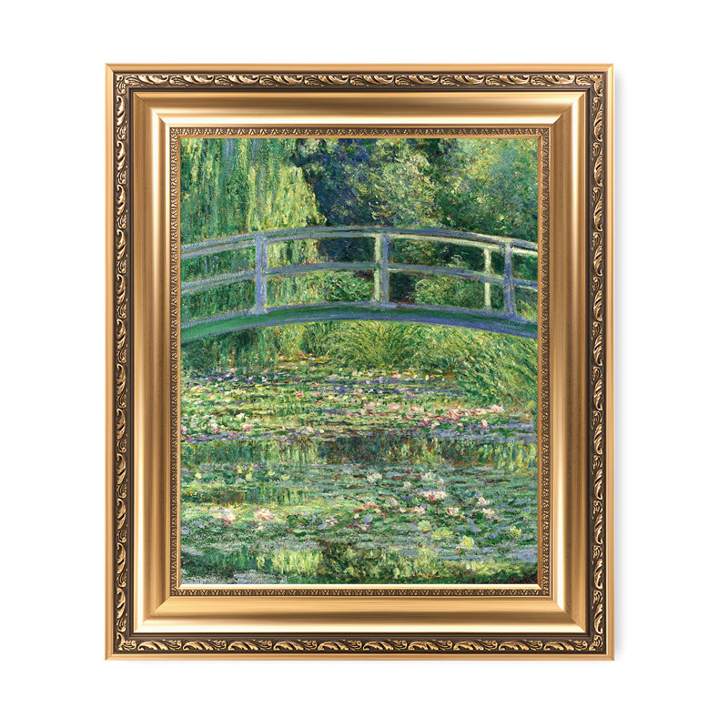 Le pont japonais par Claude Monet - reproduction d'art, H 20 po x l 16 po x 1,5 po, Cadre (F85)