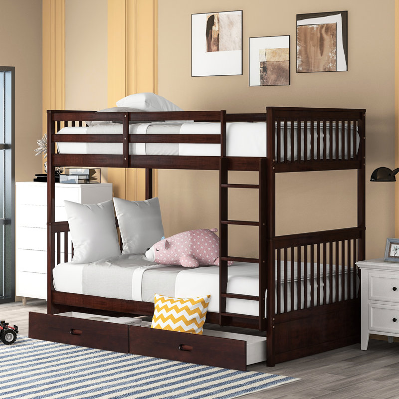 Lit superposé Twintwin avec options d'extérieur et de rangement dans des tons luxueux